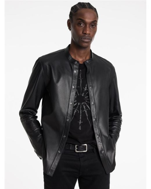 John Varvatos Black Bernard Shirt Jacket for men