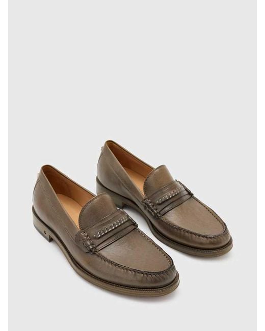 John Varvatos Brown Hawthorne Loafer for men