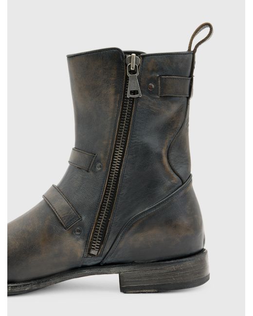 John Varvatos Black Moto Boot for men