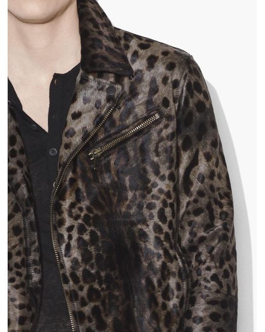 John varvatos top leopard jacket