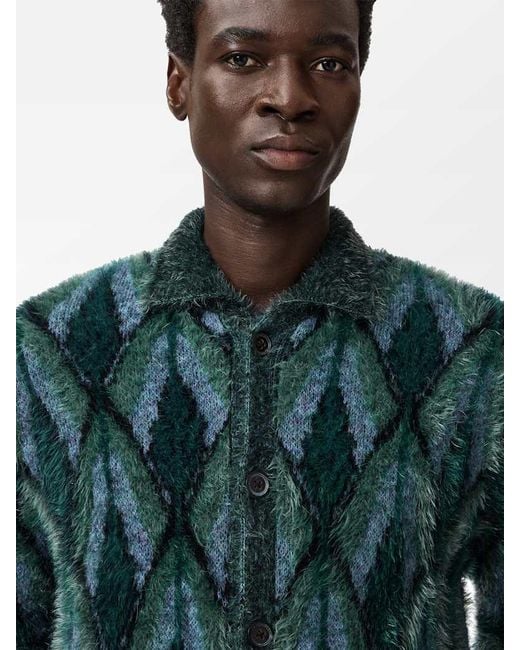 John Varvatos Green Fardella Cardigan for men