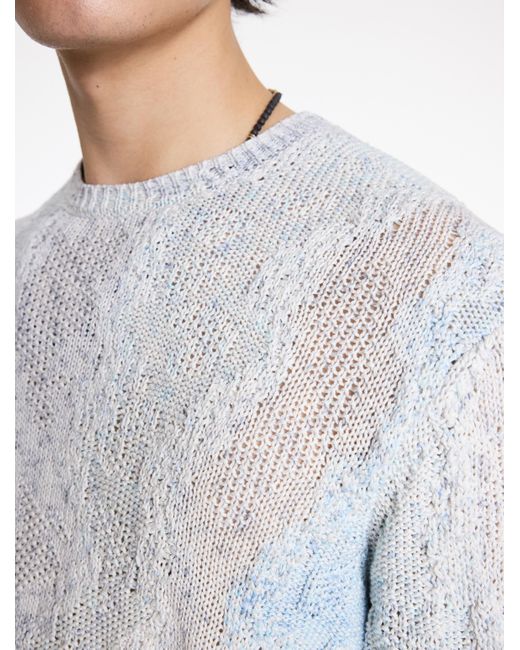 John Varvatos Blue Manon Crewneck Sweater for men