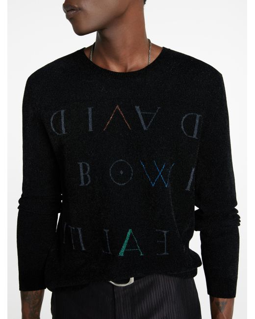 John Varvatos Black Bowie Crewneck Sweater for men