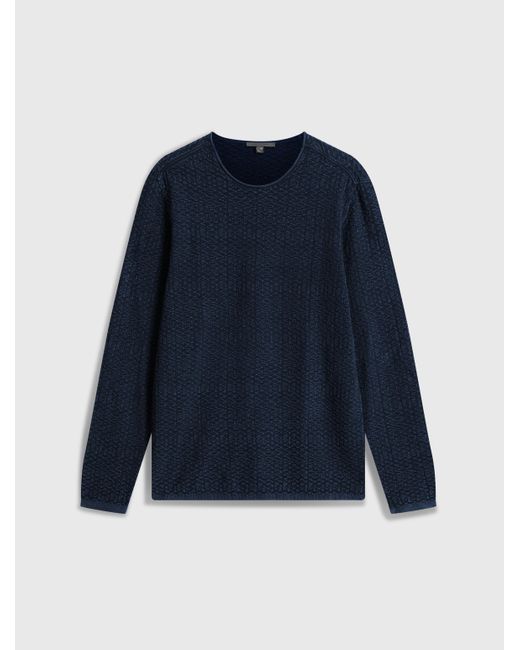 John Varvatos Blue Riley Crewneck Sweater for men