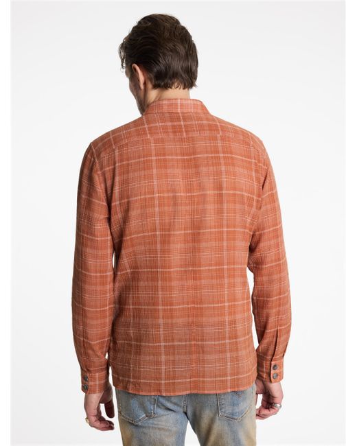 John Varvatos Orange Vinton Over Shirt for men