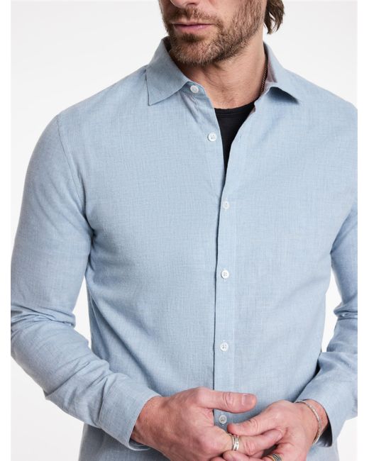 John Varvatos Blue Rosedale Shirt for men