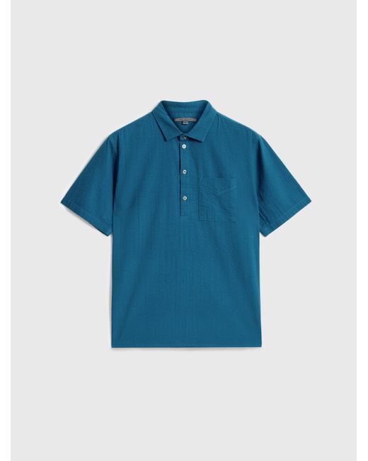John Varvatos Blue Maurice Popover Shirt for men