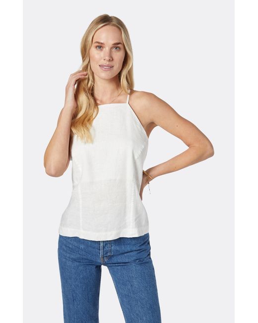Joie Rimina Halter Linen Top in White 