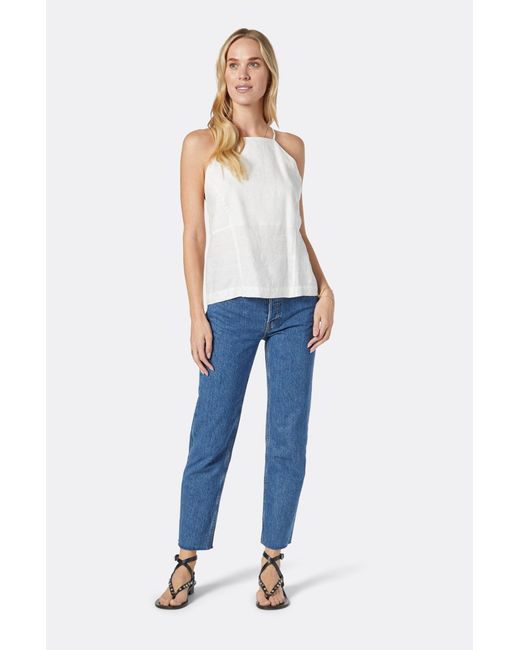 Joie Rimina Halter Linen Top in White 
