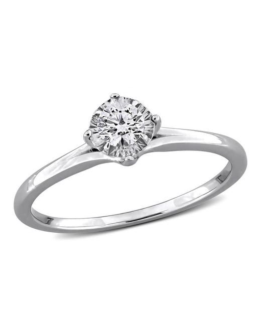Created Forever White 1/5Ct Tw Lab-Grown Diamond Solitaire Engagement Ring for men