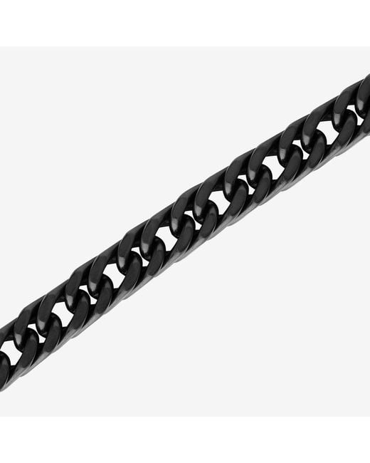Robert Alton Black Stainless Steel With Matte Finish Curb Link Bracelet for men