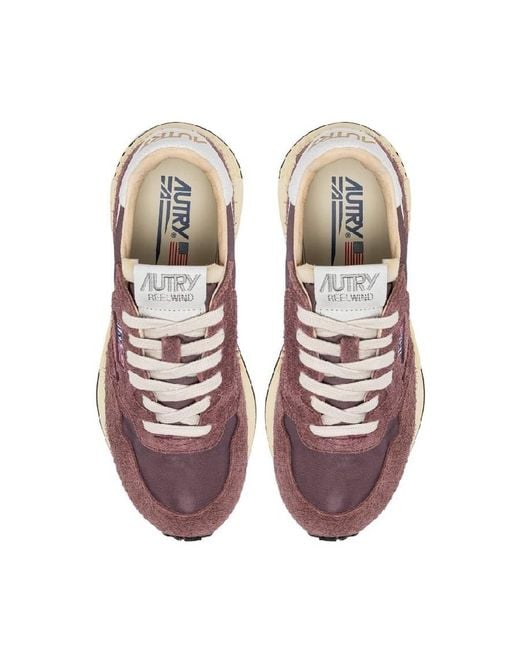 Autry Purple Reelwind Low-Top Sneakers, Brand Size 35 Us