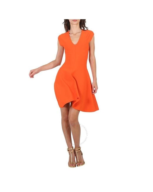 Stella McCartney Orange Flame Compact Dress