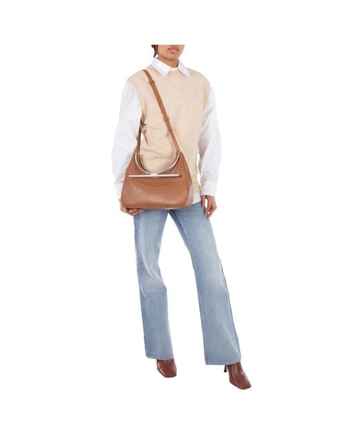 McQueen Brown Ladies Pecan T-Bar Bag