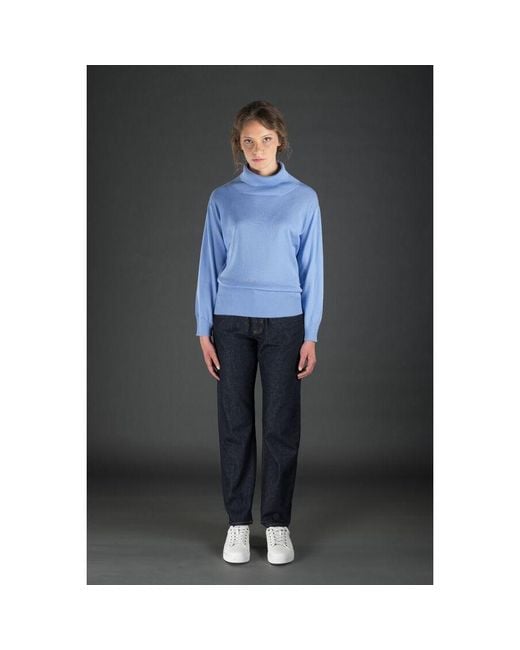 Moorer Blue Light Turtleneck Sweater
