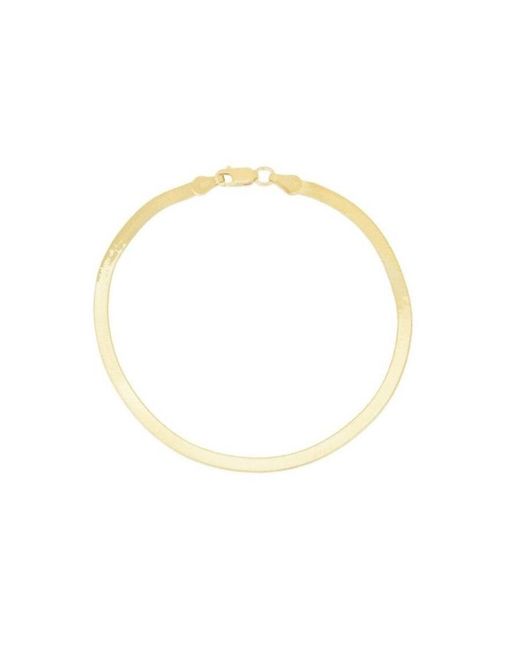 Tresorra Metallic 14K Beveled Herringbone Chain Bracelet