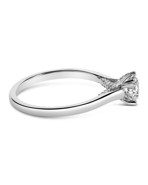 Haus of Brilliance Metallic 14K /8 Cttw Lab Grown Diamond Solitaire Cathedral Style Engagement Ring