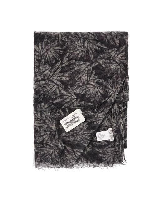Brunello Cucinelli Gray Lead Patterned Scarf