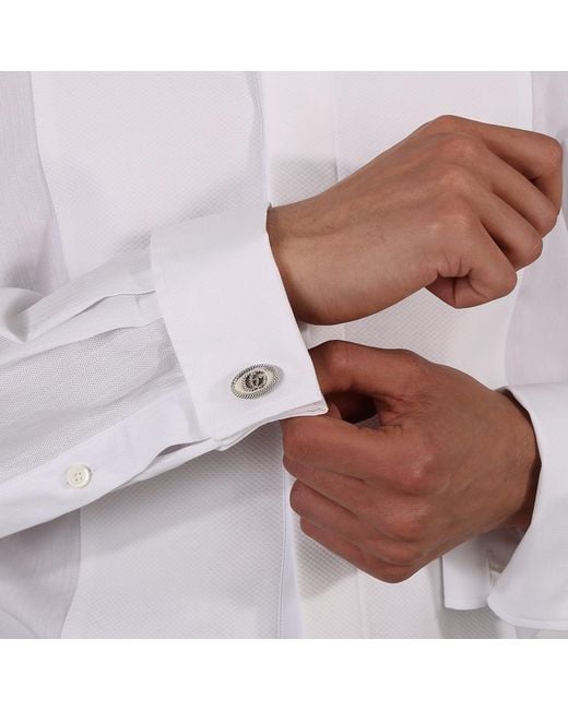 Gucci White Double G Cufflinks for men