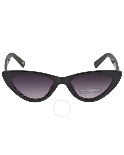 Skechers Black Smoke Gradient Cat Eye Sunglasses Se6071 01b 51