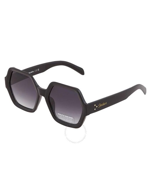 Skechers Purple Smoke Gradient Geometric Sunglasses Se6223 01b 57