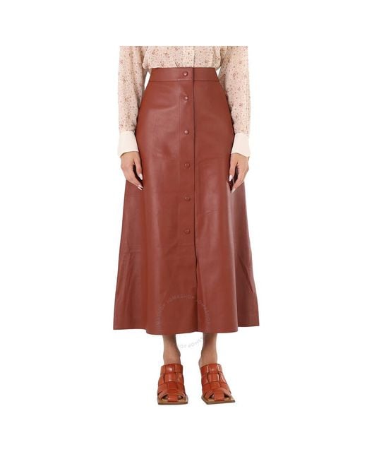 Chloé Brown A-line Mid-length Skirt