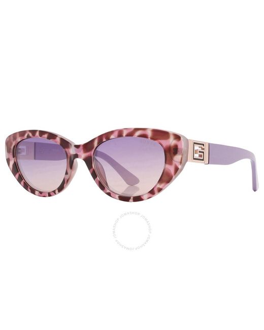 Guess Pink Cat Eye Sunglasses Gu7849 83z 51
