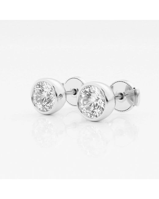 Brilliant Diamond Metallic 14Kt 1.50 Carat Lab Grown Diamond Stud Earrings For