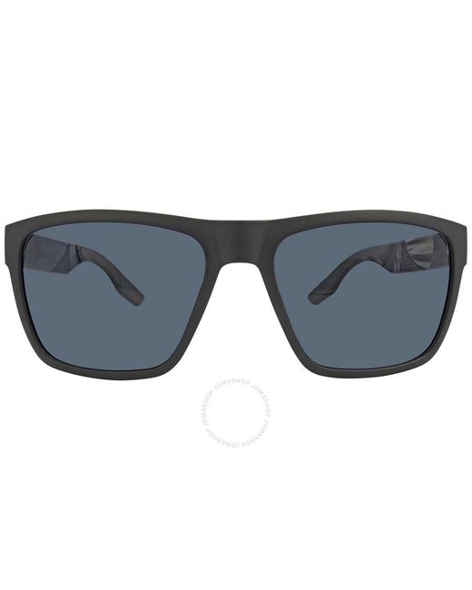 Costa Del Mar Paunch Xl Gray Polarized Polycarbonate Square Sunglasses 6s9050 905003 59 for men