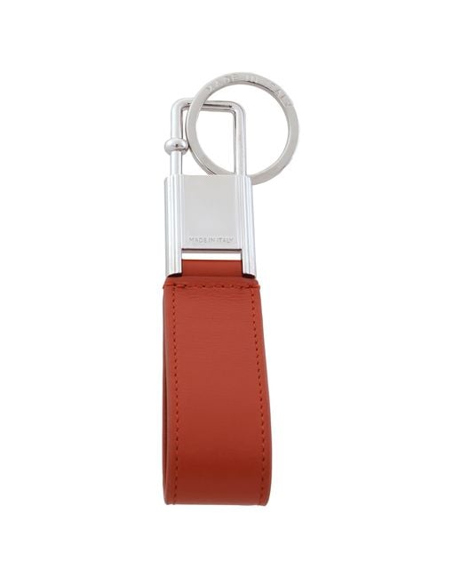 Ferragamo Gancini-Inspired Leather Keyring for men