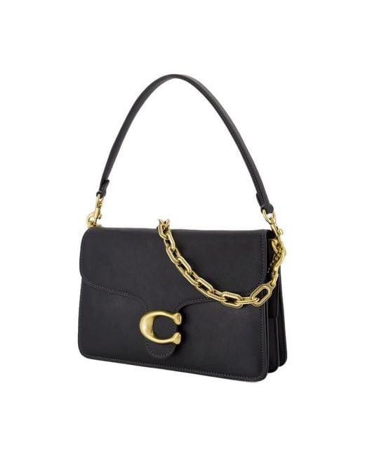 COACH Black Tabby Chain Leather Shoulder Bag