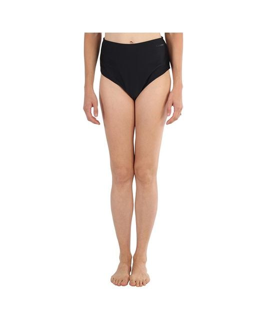 Ganni Black Ladies High-Rise Bikini Bottom, Brand Size 36 (Us Size 4)