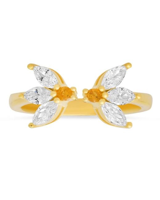 Kylie Harper Yellow 14K Over Bumble Bee Bypass Ring