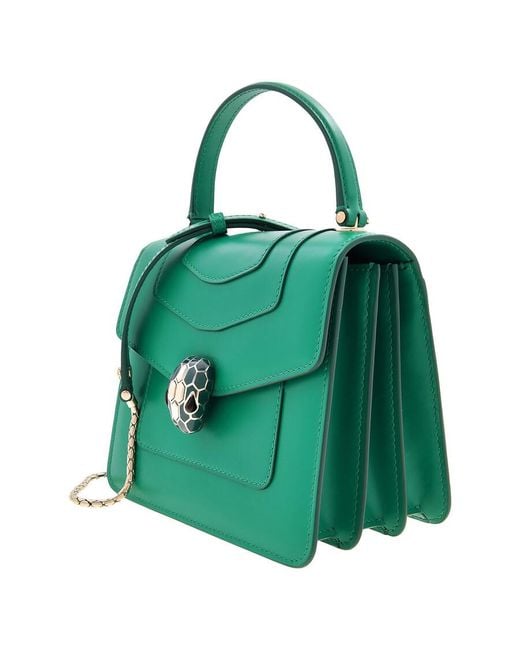 BVLGARI Green Serpenti Forever Top Handle Bag