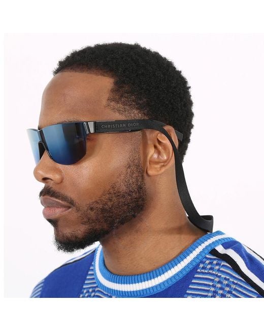 Dior Addict Blue Shield Sunglasses Dm40021u-y 000 99 for men