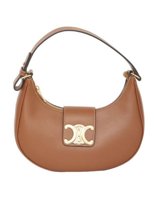 Céline Brown Tan Smooth Calfskin Medium Ava Triomphe Bag
