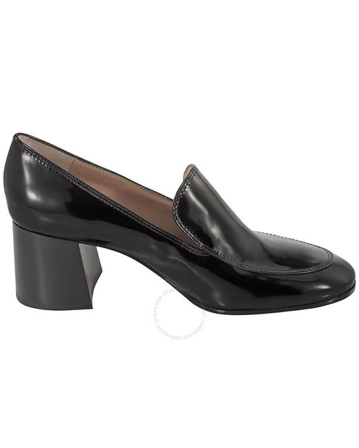 Gianvito Rossi Black Orly Calf Leather Mid-heel Loafers