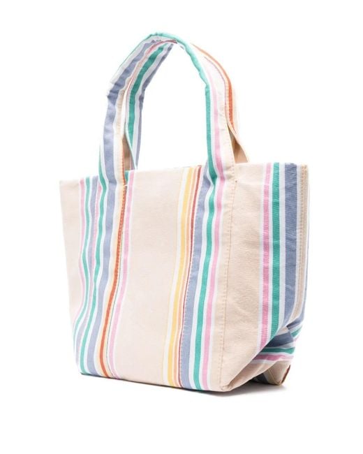 See By Chloé Pink Laetizia Striped Tote Bag