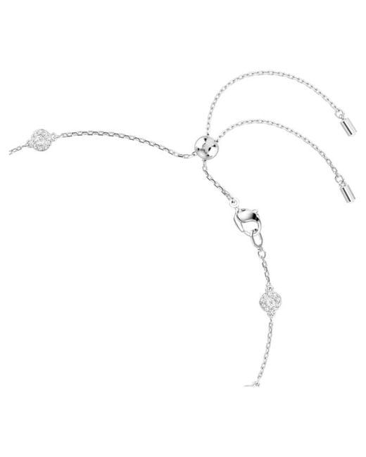 Swarovski Metallic Rhodium Plated Crystal Una Angelic Necklace for men