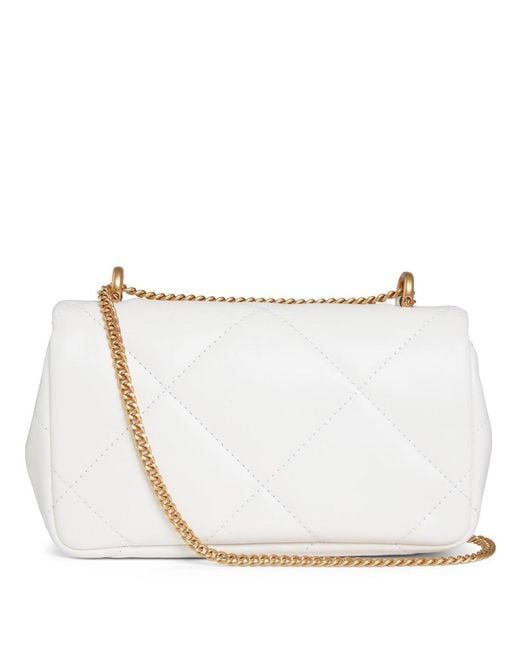 Tory Burch Natural Kira Blanc Mini Kira Diamond Quilt Flap Bag for men