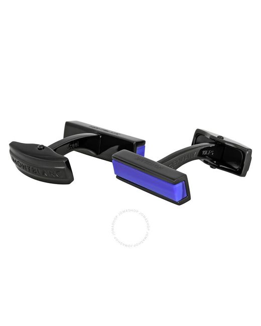 Montblanc Blue Urban Speed Glass Inlay Cufflinks