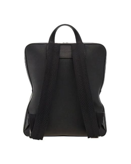 Ferragamo Black New Leather Backpack for men