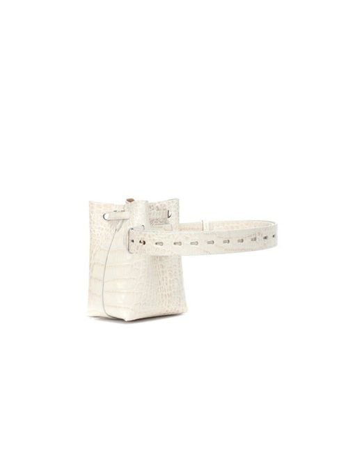 Nanushka White Minee Convertible Bucket Bag Shoulder