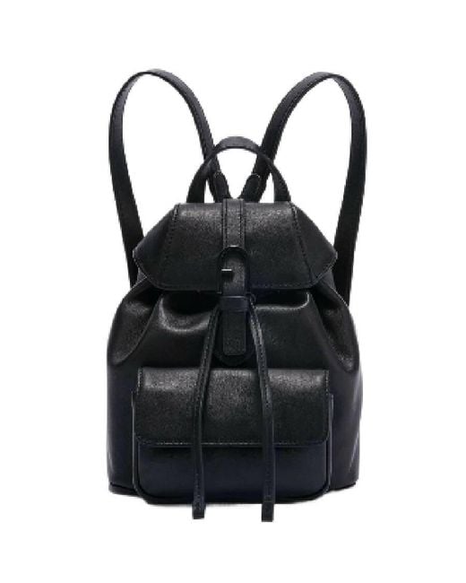 Furla Black Flow Mini Leather Backpack