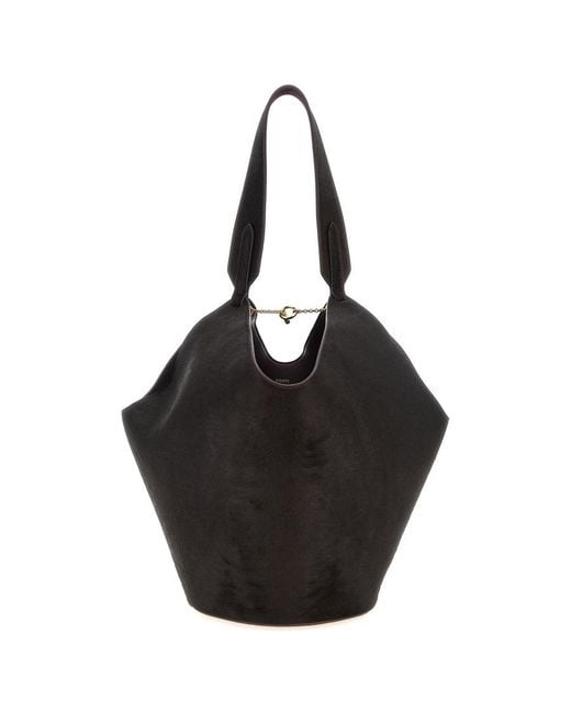 Khaite Black Calfskin Tote Bag for men
