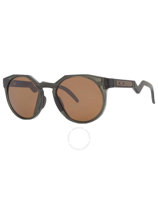 Oakley Brown Hstn Prizm Tungsten Polarized Round Sunglasses Oo9242 924203 52 for men