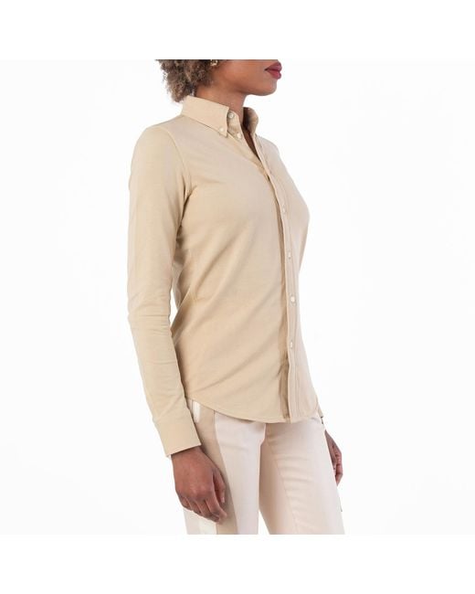 Polo Ralph Lauren Natural Logo Embroidered Cotton Shirt