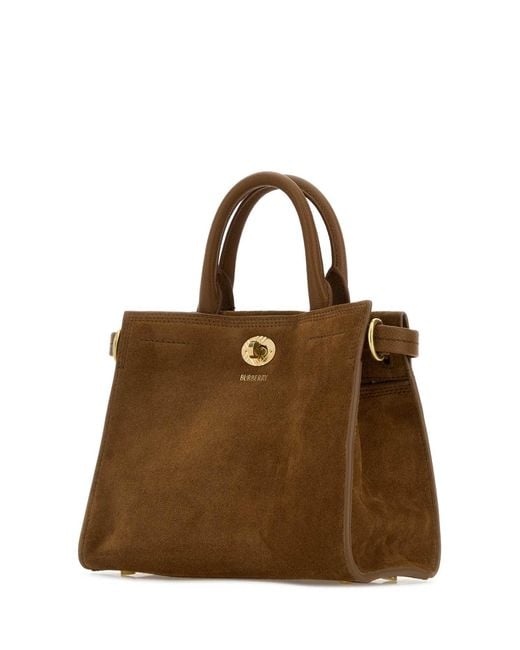 Burberry Brown Suede Mini Cotswolds Handbag for men