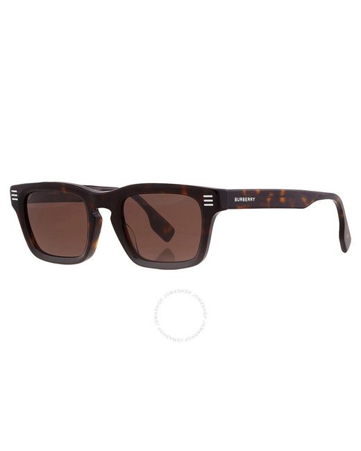 Burberry Dark Brown Rectangular Sunglasses Be4403f 300273 51 for men