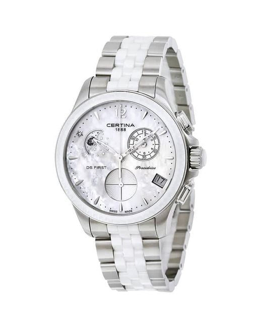 Certina Metallic Ds First Lady Moon Phase Chronograph Watch 00